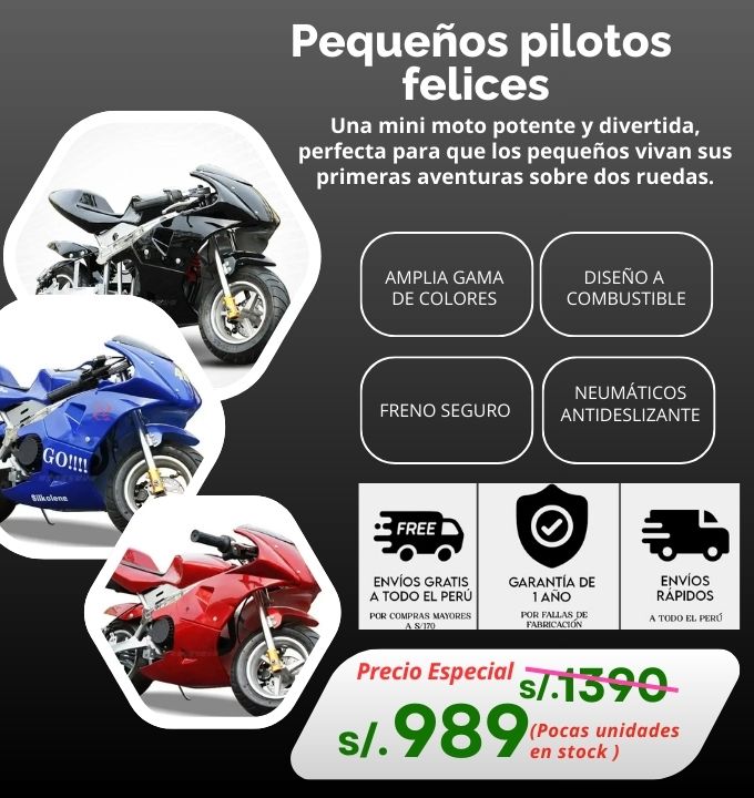 Mini Moto Deportiva 🏍️💥  Ideal para Pequeños Pilotos 🏍️💥
